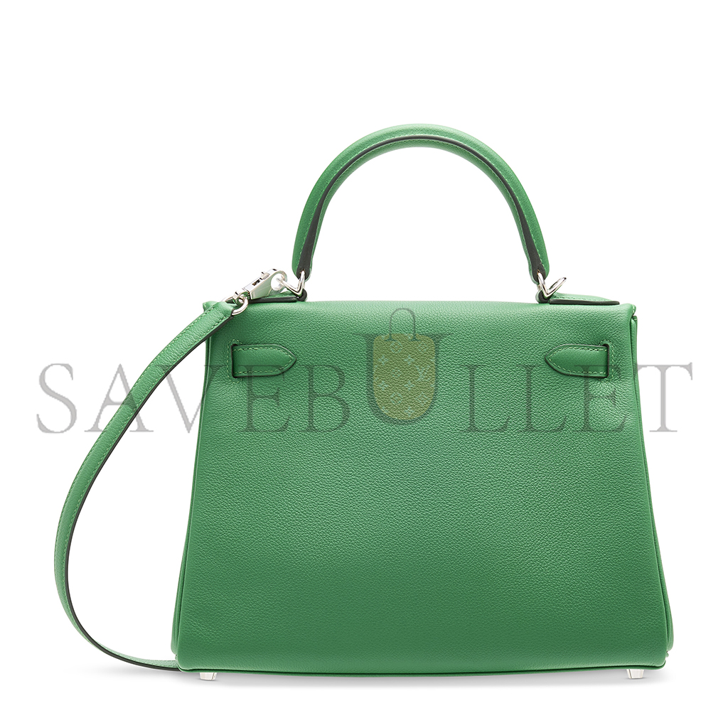 HERMÈS MASTER A CACTUS EVERCOLOR LEATHER RETOURNÉ KELLY 25 WITH PALLADIUM HARDWARE (25*17*7cm) 